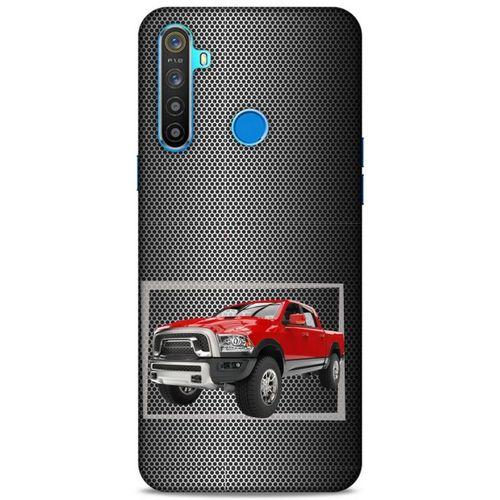Lopard Oppo Realme 5i Uyumlu Kılıf PickUpX (15) Antişok Kılıf Kırmızı Siyah