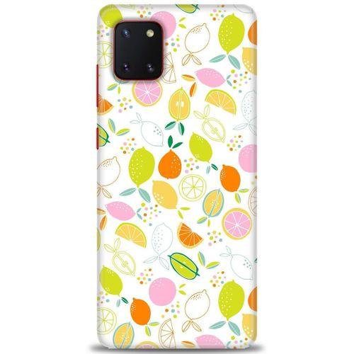 Samsung Galaxy A81 / Note 10 Lite Kılıf HD Baskılı Kılıf - Renkli Limonlar + Tam Ekran Koruyucu