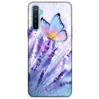 Realme 6i Uyumlu Kılıf Mor Delisi (47) Crystal Flex Kılıf Kelebek