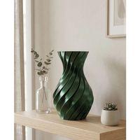 3d Spiral Yeşil Vazo Modern Tasarım Dekoratif Ev Ve Ofis Aksesuarı