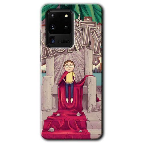 Galaxy S20 Ultra Kılıf HD Desen Baskılı Arka Kapak - Morty + Kırılmaz Cam