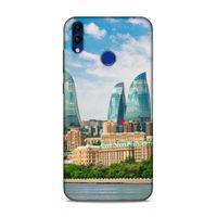 Huawei Honor 8C Uyumlu Kılıf Azarbaijan (4) Koruma Kılıfı Alev Kuleleri