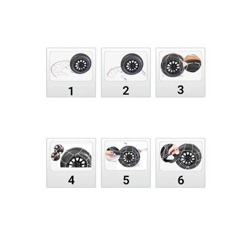 Oto Lastik Kar Zinciri 175/75/r14 X Tipi Binek Suv Takmatik Kolay Montaj