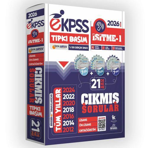 2026 EKPSS Lisans-Önlisans-Ortaöğretim İşitme-1 ÖSYM Tıpkı Basım 21’li Kitapçık TG Deneme Paketi