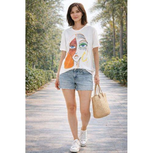 ALEXANDERGARDI Baskılı Basic Kadın T-shirt