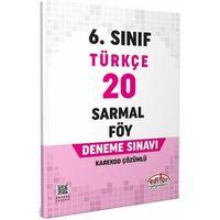 6. Sınıf Türkçe 20 Sarmal Föy Deneme Editör Yayınları