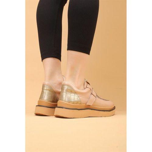 Serica Bej Renkli Deri Bantlı Paraşüt Kumaş Yürüyüş Ayakkabı