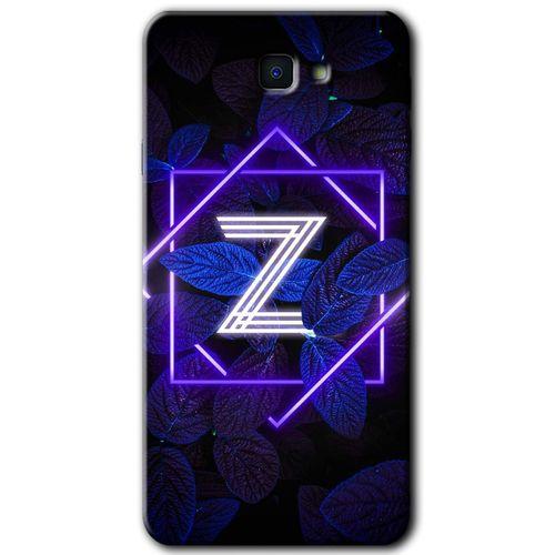 Samsung Galaxy J7 Prime 2 Kılıf HD Desen Baskılı Arka Kapak - Dark Neon Yaprak Z Harfi