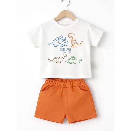 6/24 Ay Dino Baskılı Basic Bebek Takımı