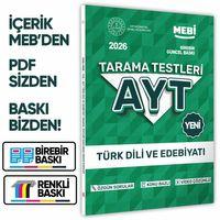 2026 YKS-AYT MEBİ-OGM Türk Dili Ve Edebiyatı Özgün Tarama Testleri Kitabı A4 Boyut BASKI ÜCRETİ