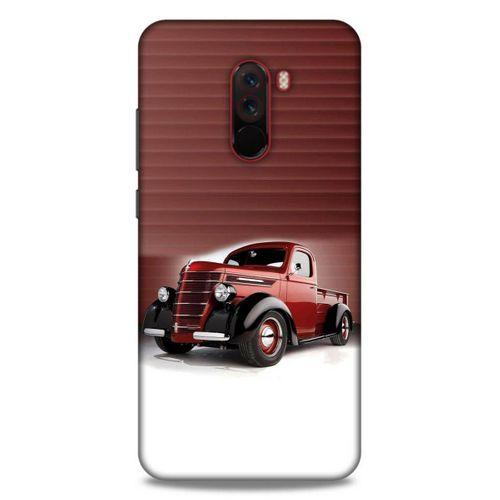 Lopard Xiaomi Pocophone F1 Uyumlu Kılıf PickUpX (47) Crystal Flex Kılıf Metalik Kırmızı
