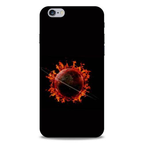 Lopard Apple Iphone 6 Plus Uyumlu Kılıf FireX (47) Crystal Flex Kılıf Satürn Ateşi