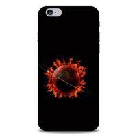 Lopard Apple Iphone 6 Plus Uyumlu Kılıf FireX (47) Crystal Flex Kılıf Satürn Ateşi