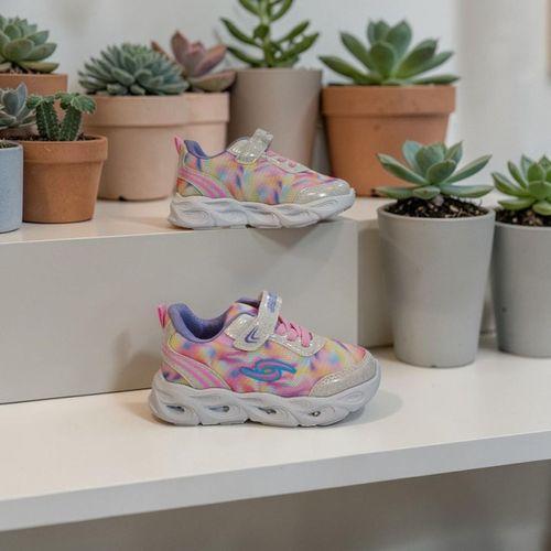 Jamix 125p Pembe-Beyaz Işıklı Cırtlı Kız Çocuk Spor Ayakkabı