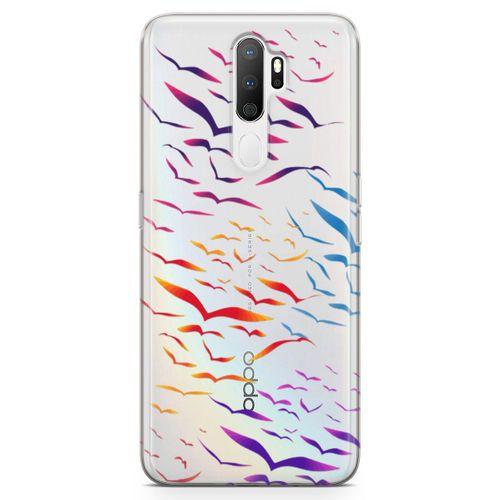 Oppo A5 2020 Kılıf Göç Zamanı Arka Kapak Koruma Desenli Full Koruyucu