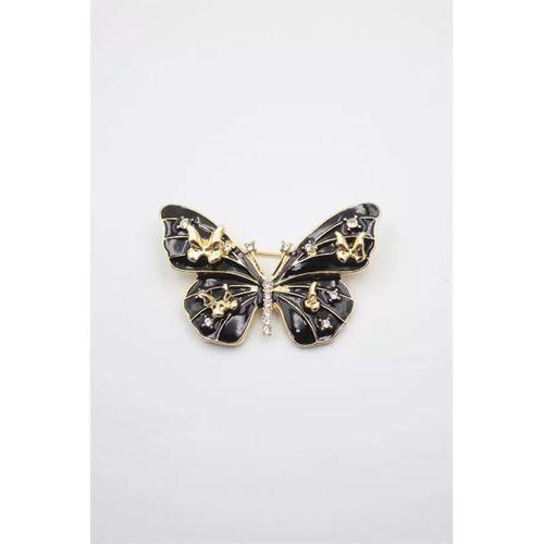 Kelebek Broş - Siyah