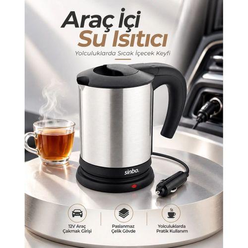 Uzun Yol Ve Seyahatlerde Kullanıma Uygun 12v Araç Çakmak Girişli Taşınabilir Su Isıtıcı
