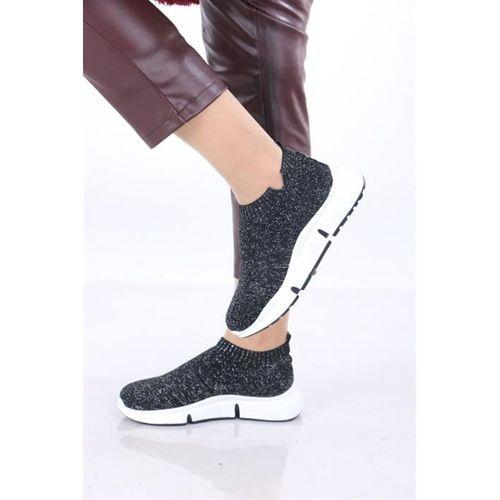 Fiora Siyah Beyaz Renkli Triko Sneaker