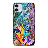 Lopard Apple Iphone 11 Uyumlu Kılıf Sürreal Yüzler ♀ (48) Bumper Kılıf Desenli