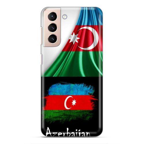 Samsung Galaxy S21 FE Uyumlu Kılıf Azarbaijan (13) Silikon Kap Bayraklar