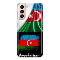 Samsung Galaxy S21 FE Uyumlu Kılıf Azarbaijan (13) Silikon Kap Bayraklar