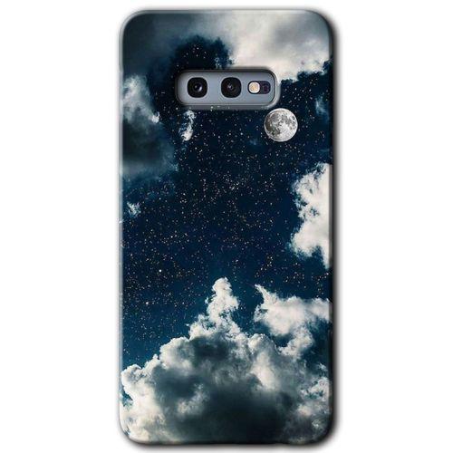 Potkal Hediye Fabrikası Samsung Galaxy S10e Kılıf HD Desen Baskılı Arka Kapak - Gece Gökyüzü