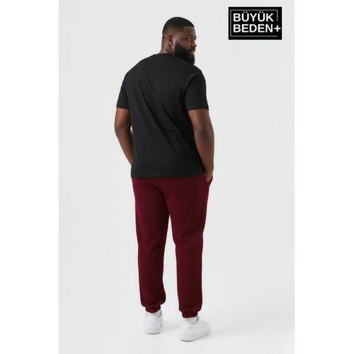 Erkek Büyük Beden BROOKLYN Baskılı Paça Lastikli Rahat Kesim Jogger İnce Eşofman Altı SPR26BEA951-2