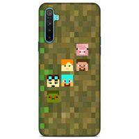 Lopard Oppo Realme 6i Uyumlu Kılıf PiXel (14) Lansman Kılıf Minecraft Karakterleri