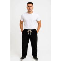 Erkek Fitilli Kadife Cepli Buggy Pantolon Oversize Rahat Kalıp - Siyah