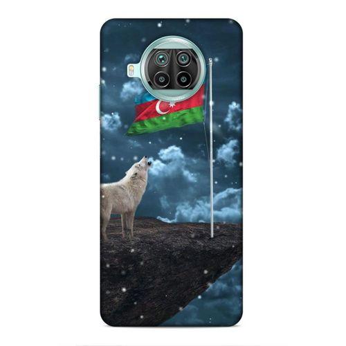 Xiaomi Mi 10T Lite 5G Uyumlu Kılıf Azarbaijan (25) Antişok Kapak Kurt Bayrak