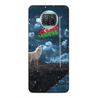 Xiaomi Mi 10T Lite 5G Uyumlu Kılıf Azarbaijan (25) Antişok Kapak Kurt Bayrak