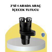Araç İkili Bardak Tutucu Ayarlanabilir Genişlik 360° Döner Sistem