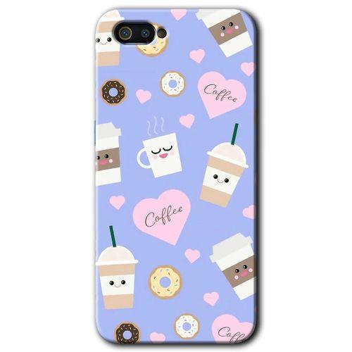 Realme C2 Kılıf HD Desen Baskılı Arka Kapak - Coffee Cake