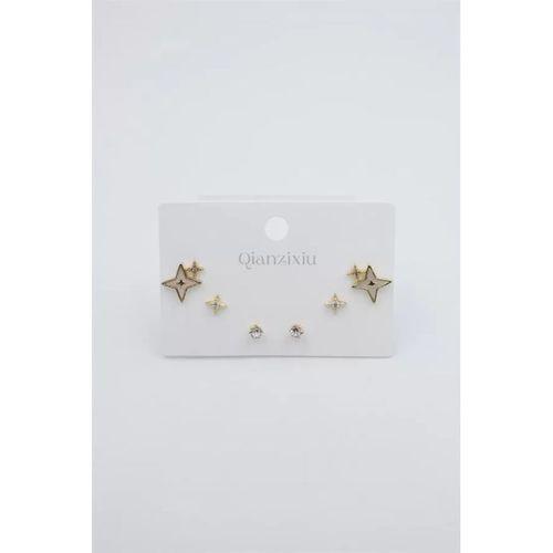 Çoklu Set Küpe - Altın