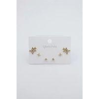 Çoklu Set Küpe - Altın