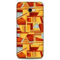 Lopard Samsung Galaxy J4 Plus Uyumlu Kılıf Wood'X (44) Tough Armor Kılıf Desenli