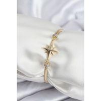 Pirinç VIP Seri Gold Renk Kutup Yıldızı Model Kadın Bileklik