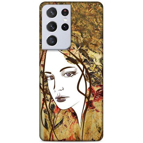 Lopard Samsung Galaxy S21 Ultra Uyumlu Kılıf Sürreal Yüzler ♀ (28) Arka Kapak Desenli