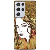 Lopard Samsung Galaxy S21 Ultra Uyumlu Kılıf Sürreal Yüzler ♀ (28) Arka Kapak Desenli