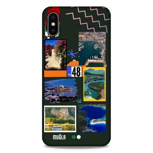 Lopard Apple iPhone XS Max Uyumlu Kılıf Şehirli ※ (48) Muğla Bumper Kılıf
