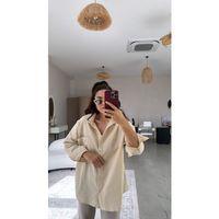 Kadın Tek Cepli Over Size Ketem Gömlek