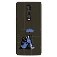 Xiaomi Mi 9T Pro Kılıf Depresyon (33) Hybrid Kılıf Kahve Toz Pembe