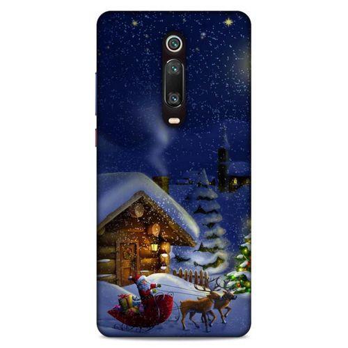 Lopard Xiaomi Mi 9T Uyumlu Kılıf Gece'S (24) Darbe Emici Kılıf Kar Manzara