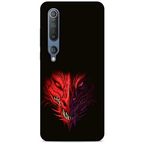 Xiaomi Mi 10 Kılıf Dragons (16) Kalın Kılıf Kırmızı King Ejderha