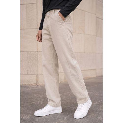 Luchino Regular Fit %100 Pamuk Gabardin Erkek Pantolon - Çakıl Taşı