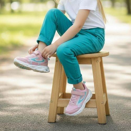 Wisco 069 Pembe- Turkuaz Işıklı Cırtlı Kız Çocuk Spor Ayakkabı