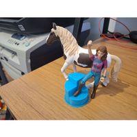 Schleich Atlar İçin Montaj Bloğu 3D Baskı (Bu ürün Sadece Plastik parçadır - Almadan Önce Soru Sorabilirsiniz)