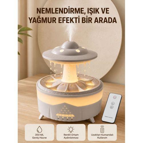 Ufo Yağmur Efektli Hava Nemlendirici 350 Ml Rgb Işıklı Uzaktan Kumandalı