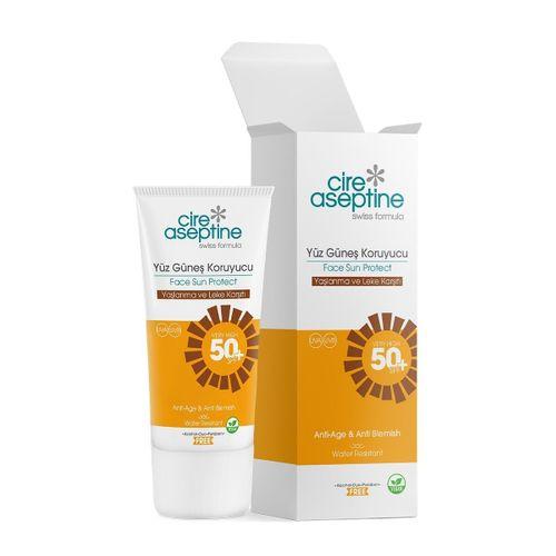 Cire Aseptine Cire Aseptine Sun Yüz Güneş Koruyucu Yaşlanma ve Leke Karşıtı Krem 50 SPF 50ml