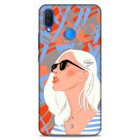 Lopard Huawei Psmart 2019 Uyumlu Kılıf Sürreal Yüzler ♀ (13) Silikon Kap Baskılı